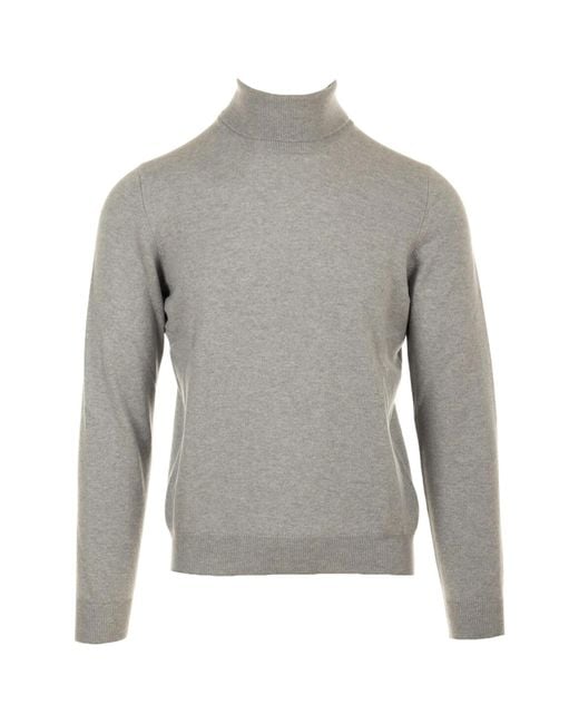 Gran Sasso Gray Long Sleeve Turtleneck Jumper for men