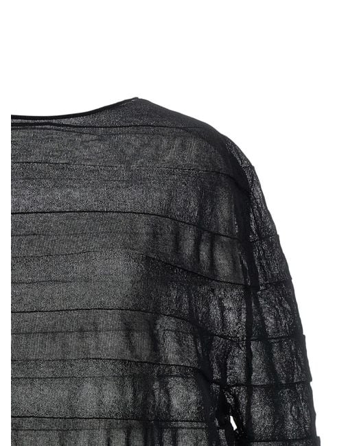 Issey Miyake Black Moving Knit Top