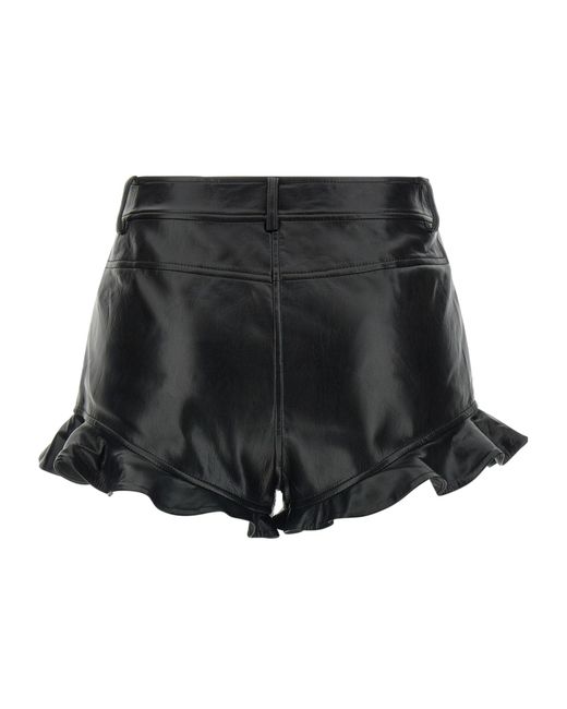 Self-Portrait Black Voluntary Ruffled Shorts