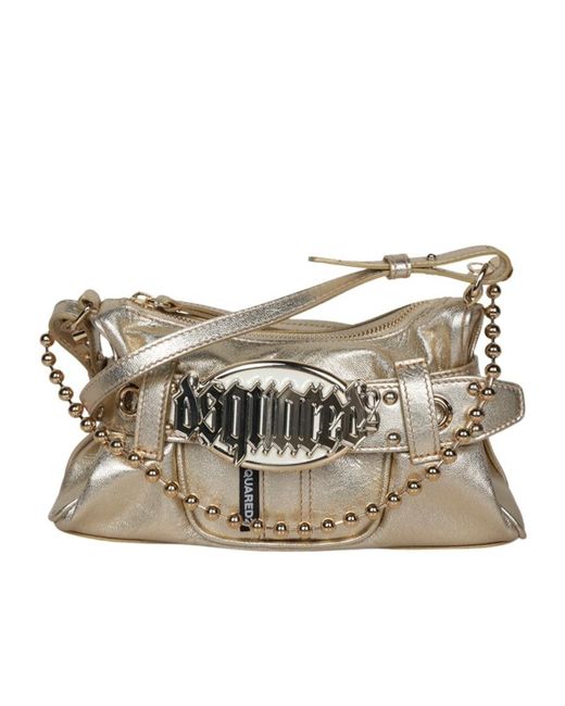DSquared² Natural Gothic Belt Zipped Crossbody Bag