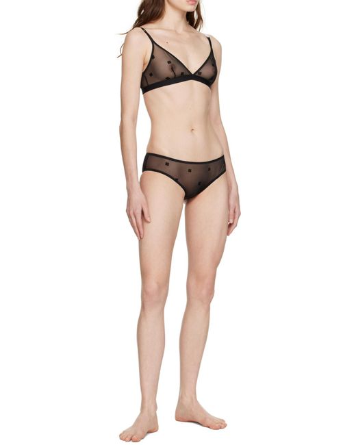 Givenchy White 4D Logo Motif Velvet Briefs