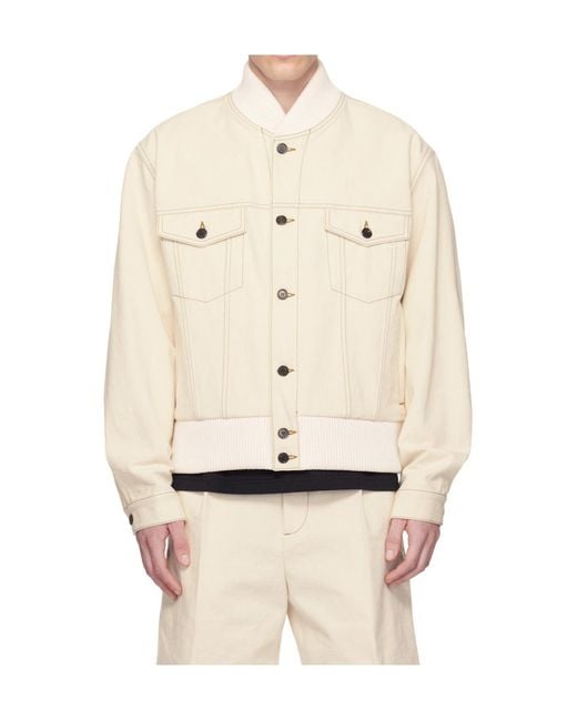Lanvin Natural Teddy Long-Sleeved Casual Jacket for men