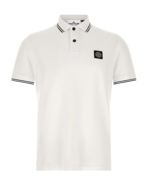 Stone Island White '2200010' Polo Shirt for men