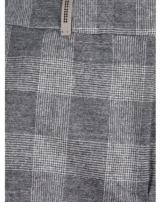 Peserico Gray Checkedl Trousers