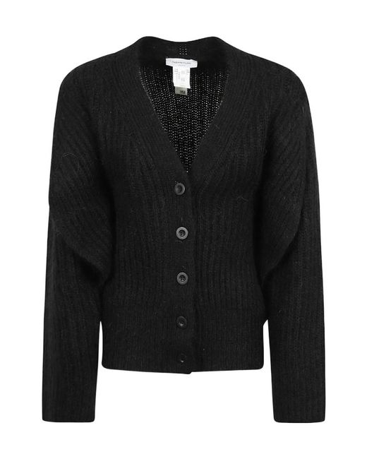 Fabiana Filippi Black Rib-Trimmed Woven Cardigan