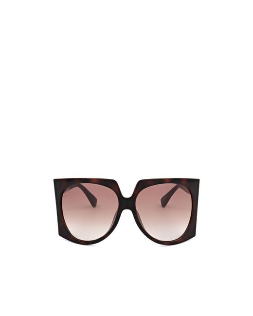Max Mara Multicolor Oversize Tortoise-Shell Sunglasses