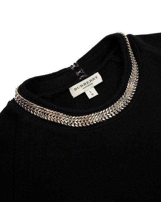 Burberry Black Logo Knitted Pullover