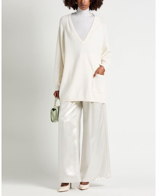 Max Mara White Lightweight Knit Jumper