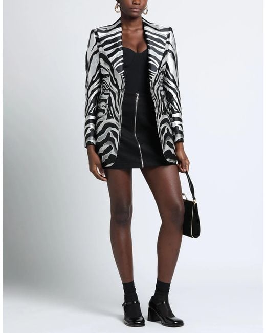 Dolce & Gabbana Black Zebra-Print Blazer