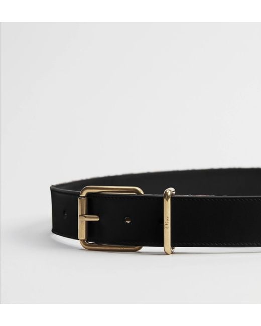 Dior White Homme Logo-Jacquard Buckle Belt for men