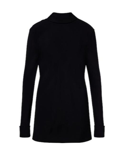 The Row Black Evo Draped Top