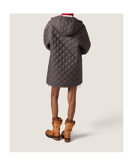 Miu Miu Gray Hooded Padded Jacket