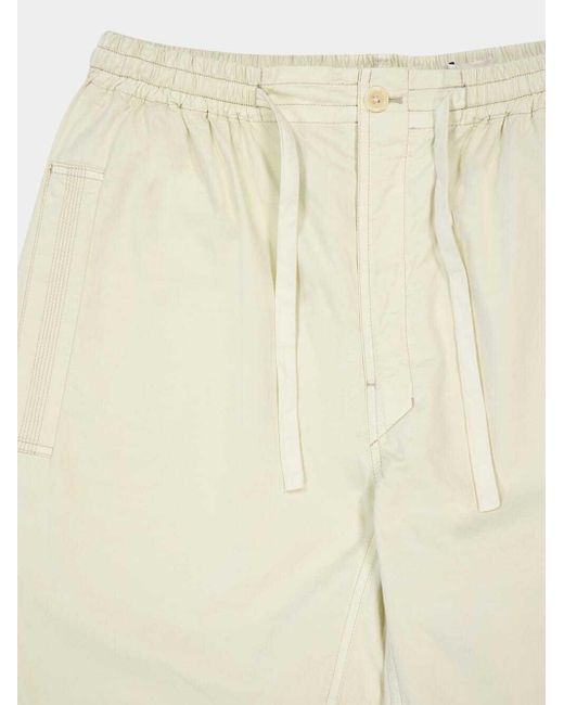 Lemaire White Drawstring Straight-Leg Pants for men