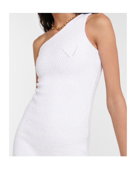 Wardrobe NYC White Asymmetrical One-Shoulder Neckline Dress