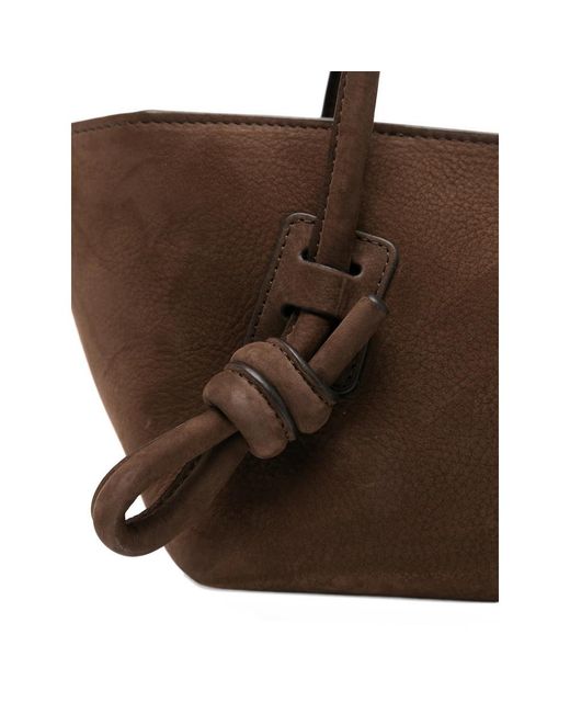 Hereu Brown Zippered Handbag