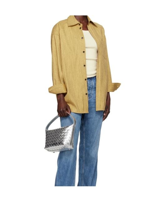 Bottega Veneta Gray Wallace Zipped Shoulder Bag