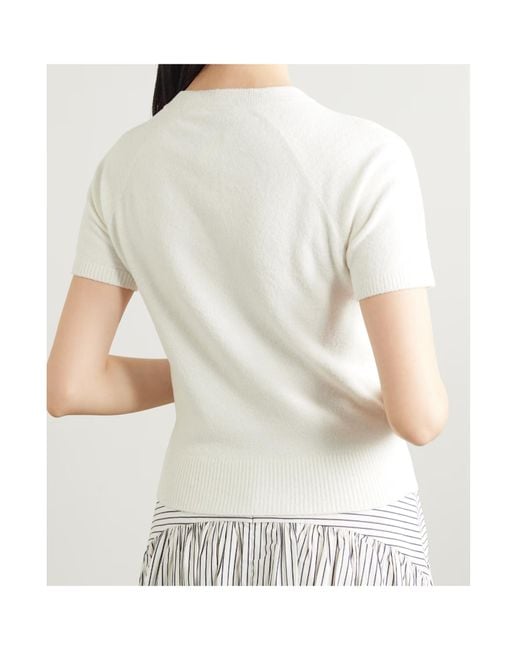 Patou White Logo Detail Sweater