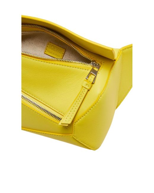 Loewe Yellow Mini Puzzle Bumbag for men
