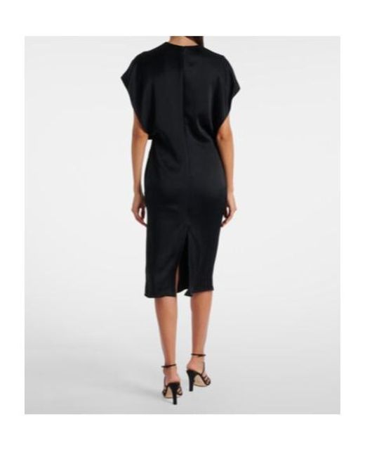 Stella McCartney Black Satin Midi Dress