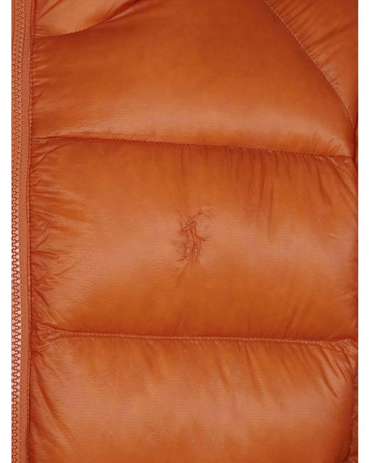 Polo Ralph Lauren Orange Zip-Up Padded Jacket for men