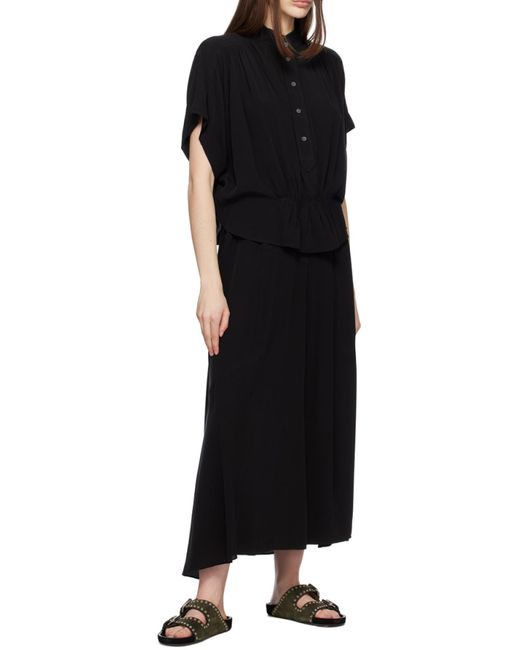 Isabel Marant Black Flared Mid-Length Skirt