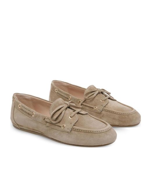 Stuart Weitzman Gray Lace-Up Loafers