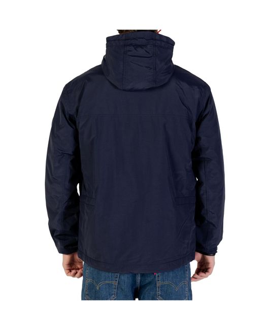 Napapijri Blue Hooded Jacket for men