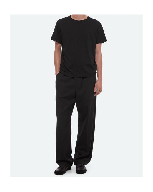 Helmut Lang Black Crew Neck Short-Sleeved T-Shirt for men