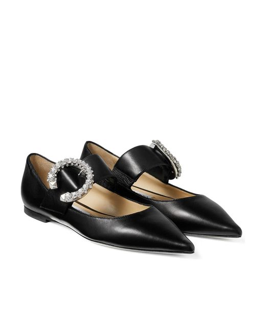 Jimmy Choo Black Melva Ballerinas