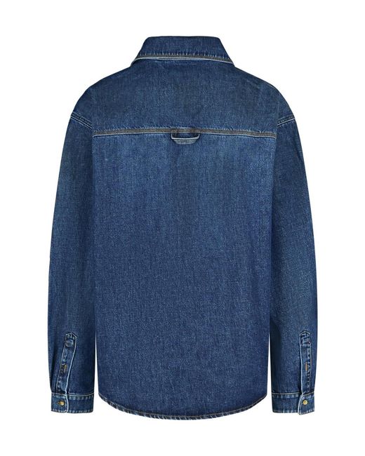ERL Blue Long-Sleeved Denim Shirt for men