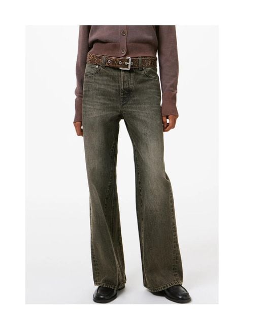 Our Legacy Gray Treble Cut Wide-Leg Jeans