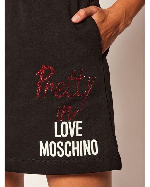 Moschino Black Logo Detail Skirt