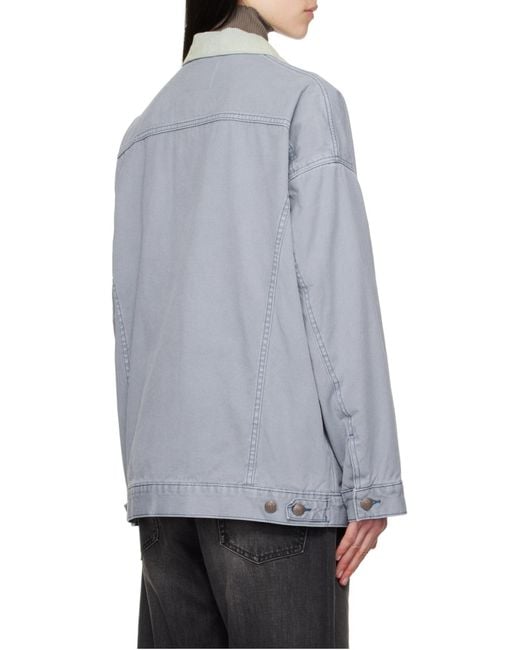 R13 Blue Long Sleeve Casual Jacket