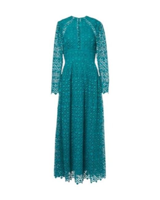 Elie Saab Blue Macramé Gown