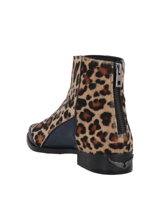 Dolce & Gabbana Brown Leopard Print Spliced Ankle Boots