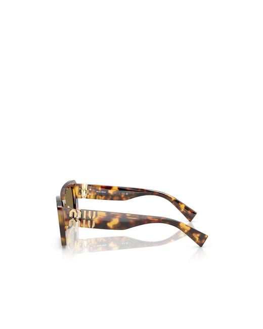 Miu Miu Green Eyewear Square Frame Full Rim Sunglasses