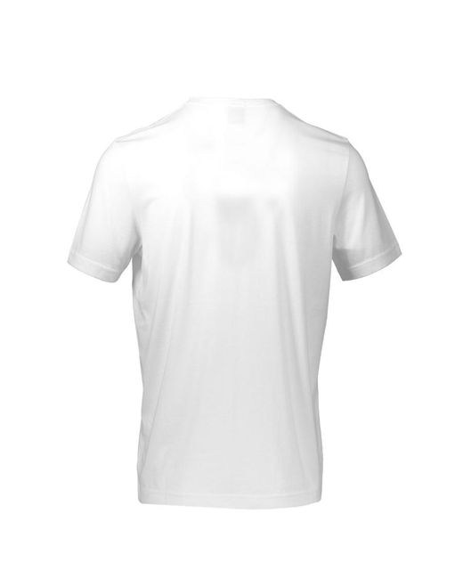 Boss White Round-Necked Logo T-Shirt for men