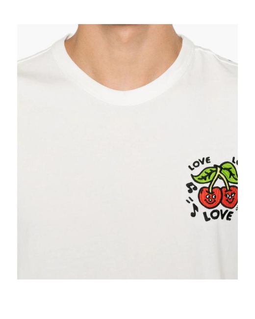 KENZO White Cherry-Embroidered T-Shirt