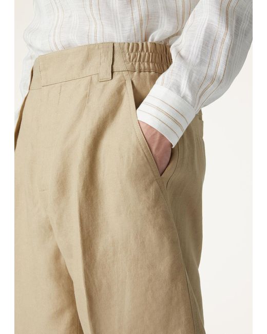 Loro Piana Natural Wide-Leg Shorts for men