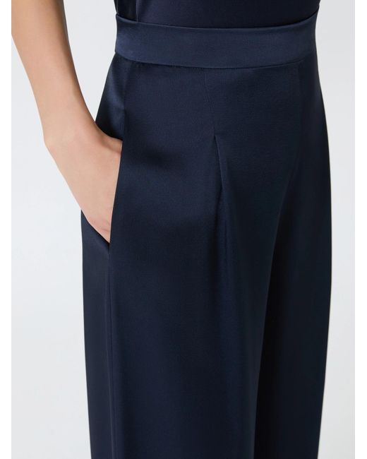 Max Mara Blue Studio Msealpaca Fluid Palazzo Trousers