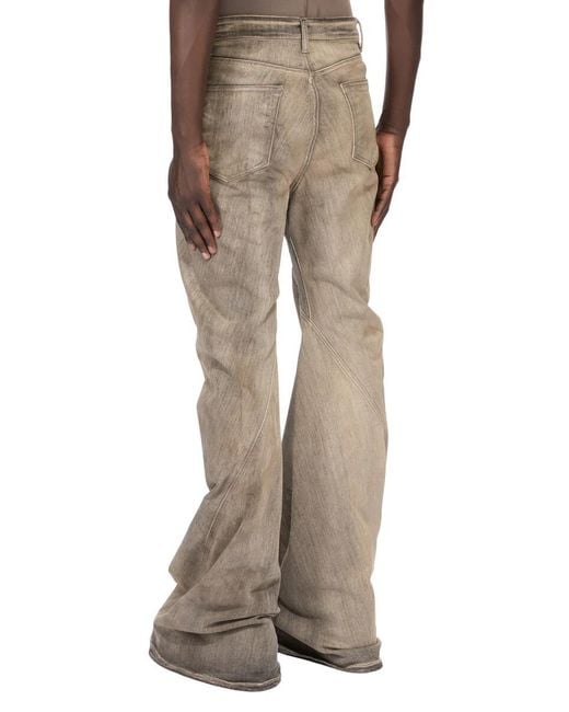 Rick Owens Natural Washed Bootcut Jeans for men