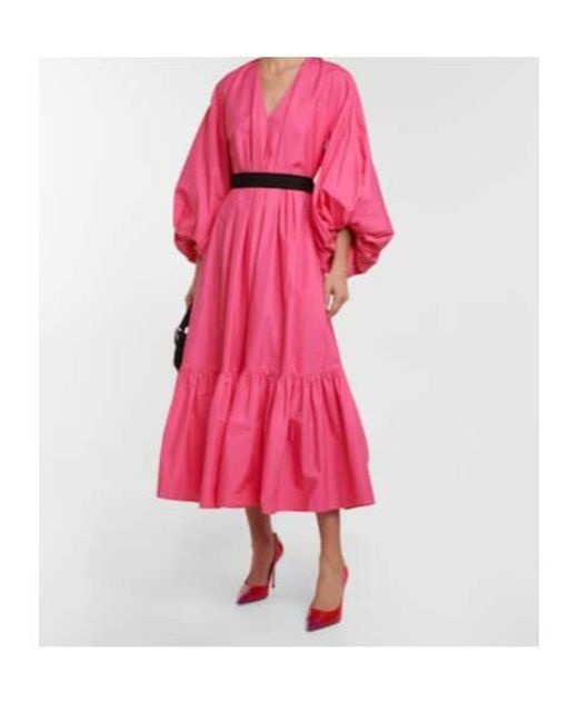 Roksanda Pink Zaineb Belted Poplin Gown