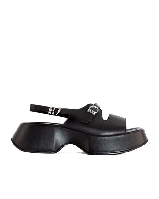 Vic Matié Black Sensory Platform Heeled Sandals