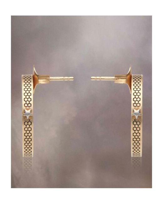 Maison Margiela Metallic Star Circular Studded Earrings for men
