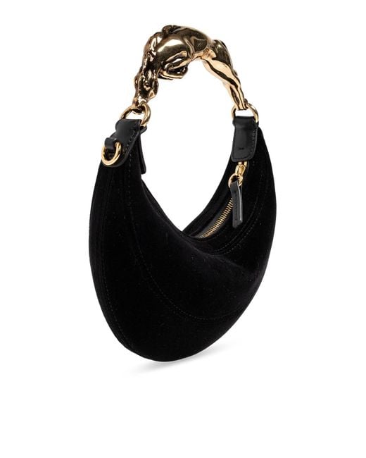 Chloé Black Chloé Horse Small Velvet Tote Bag