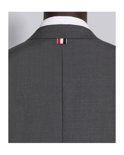 Thom Browne Gray 4-Bar Single-Breasted Blazer for men