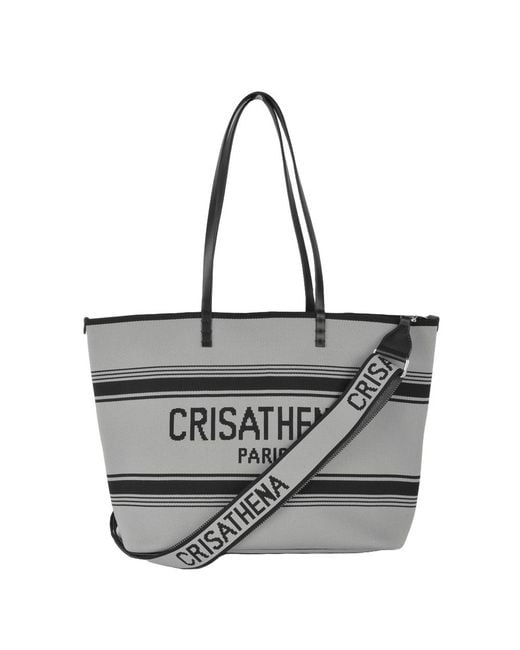 Crisathena White Large Double Handle Shoulder Bag