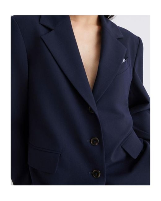 Marella Blue Blazer With Matching Handkerchief