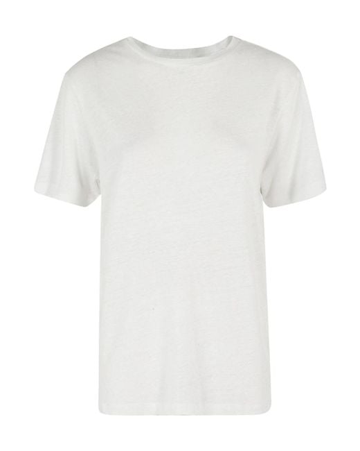 Isabel Marant White Zewel Linen T-Shirt