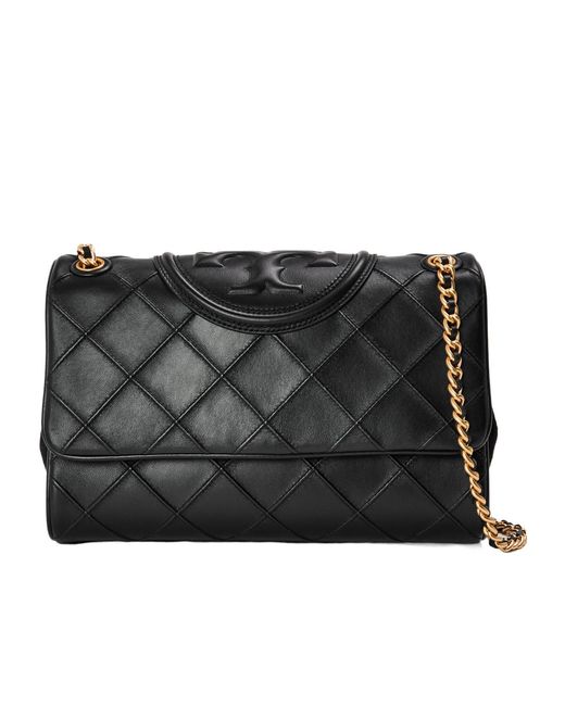 Tory Burch Black Quilted Leather Chain Shoulder Bag